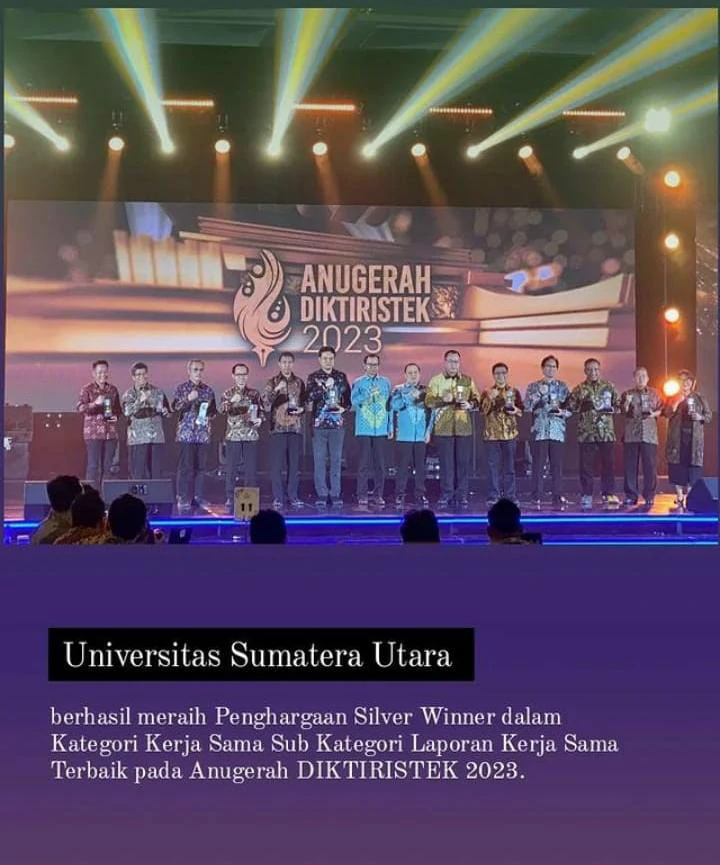 Universitas Sumatera Utara Wins Silver Winner at the Diktiristek Awards 2023
