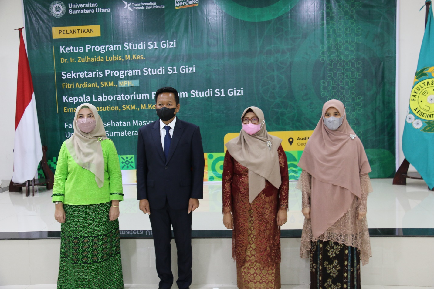 Inauguration of the Head, Secretary, and Head of Laboratory of the Undergraduate Program in Nutrition