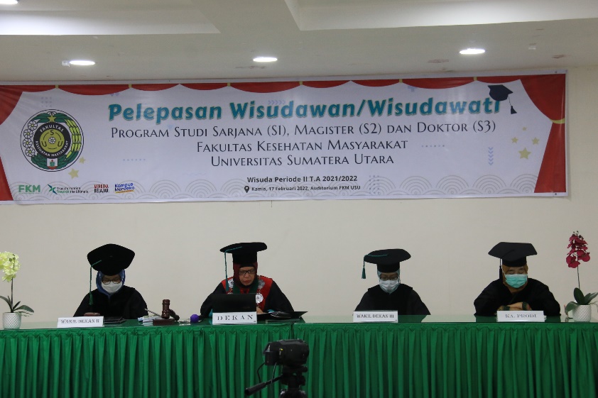 Graduation Ceremony for FKM USU Graduates Period II Academic Year 2021/2022