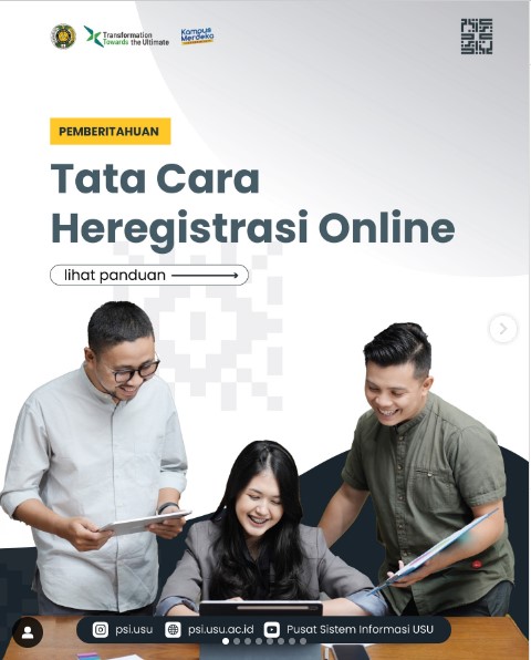 Online Heregistration of Study Plan Card (KRS) Submission for USU Students of Diploma Three (D-3), Undergraduate (S-l) and Extension Programs, Master's (S-2), Doctoral (S-3), Professional, and Specialist Education in Odd Semester of 2023/2024.