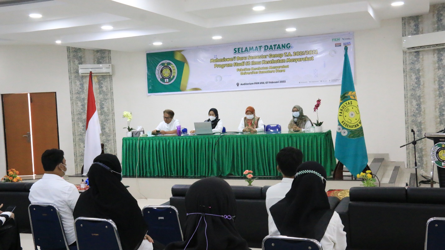 Welcoming Ceremony for New Students of the Master's Program in Public Health Science for the Even Semester of the 2021/2022 Academic Year