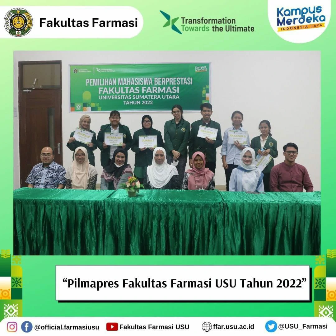 Election of Outstanding Students (PILMAPRES) of the USU Faculty of Pharmacy in 2022