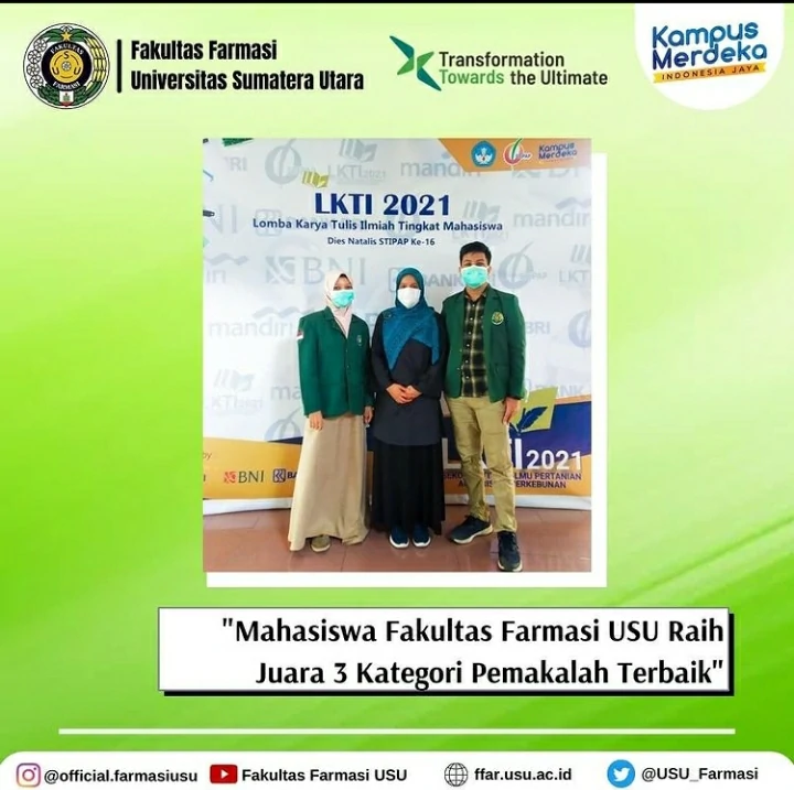 Congratulations! Students of Pharmacy USU Won 3rd Place in the Best Presenters Category