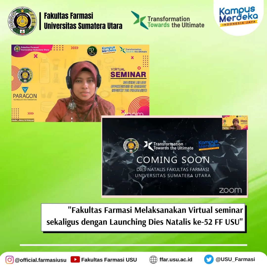 Launching Dies Natalis ke-52 Fakultas Farmasi Universitas Sumatera Utara