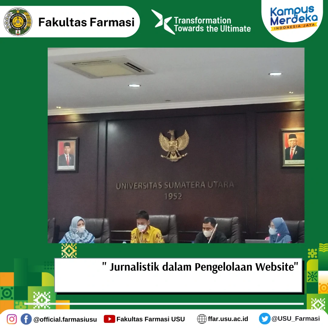 Workshop Humas Fakultas Farmasi "Jurnalistik dalam Pengelolaan Website"