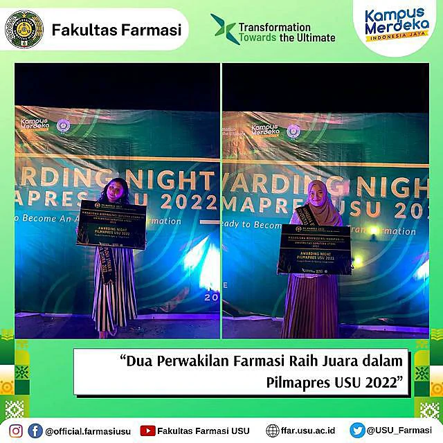 Selamat! Mahasiswa Farmasi Raih Juara dalam Pilmapres USU 2022