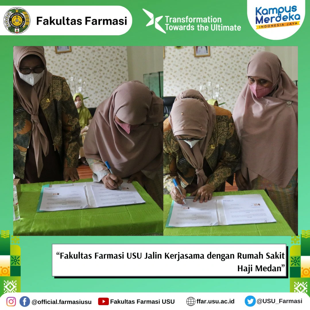 Fakultas Farmasi USU Jalin Kerja Sama dengan Rumah Sakit Haji Medan