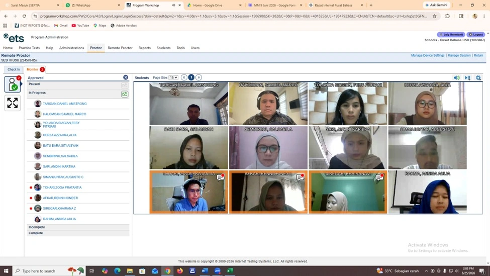 Pelaksanaan Toefl Itp Online Dan Onsite - 25 Mei 2026 | Pusat Bahasa ...