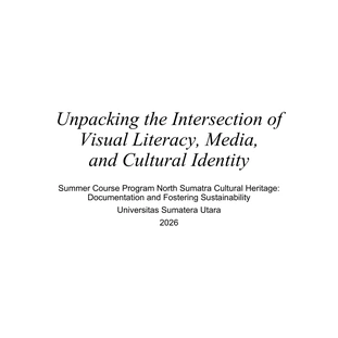 Course 5: Unpacking the Intersection of Visual Literacy, Media, and Cultural Identity.